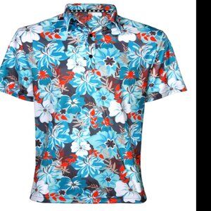 Tattoo Golf - Aloha Men's Hawaiian Golf Shirt - L